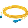 AddOn 99m SC to LC Yellow OS2 Duplex OFNR (Riser-Rated) SMF Fiber Patch Cable - 324.8 ft (99 m) Fiber Optic Network Cable for Network (Fleet Network)