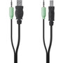 Belkin TAA USB/AUD SKVM CBL, USB A/B, 3.5mm AUDIO, 10' - 10 ft Mini-phone/USB KVM Cable for KVM Switch, Computer, Server, Keyboard, - (Fleet Network)