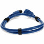 AddOn ADD-C13LK2C14LK14AWG2FTBE 2ft Locking C13 Female to C14 Male 14AWG Power Cable - 15A 100-250V Blue