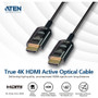 ATEN 30M True 4K HDMI 2.0 Active Optical Cable (True 4K@30m) - 98.4 ft (30 m) Hybrid Fiber Optic A/V Cable for Audio/Video Device, - 1 (VE781030)
