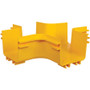 Tripp Lite series Toolless Horizontal 4-Way Junction for Fiber Routing System, 120 mm (5 in) - Horizontal 4-Way Junction - Yellow - (Fleet Network)