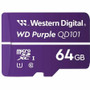 WD Purple WDD064G1P1C 64 GB Class 10/UHS-I (U1) microSDXC - 3 Year Warranty (Fleet Network)