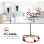 Heavy-Duty Mobile Automatic Soap Dispenser Stand Chrome Plated Floor Mount For High Traffic Digital CTA SAN-HFSD