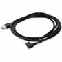 AddOn 6ft USB A 2.0 Male to Micro-USB B 2.0 Left-Angle Male Black Cable - 6 ft (1.83 m) USB Data Transfer Cable for Notebook, PC, USB (Fleet Network)