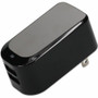 AddOn USAC22USB5V21A AC Adapter - Wall Plug to 2x USB 5V 2.1A for US - Black - 120/230V AC Input