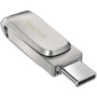 SanDisk Ultra Dual Drive Luxe USB Type-C Flash Drive - 32 GB - USB Type C, USB Type A - 150 MB/s Read Speed - Stainless Steel - 1 / (Fleet Network)