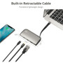 SIIG USB-C To mDP And HDMI VXP Video Adapter With PD 3.0 3840 X 2160 Aluminum Out CB-TC0H11-S1