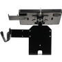 CTA Digital PAD-PARAPOS Single VESA Plate POS Station - Counter Mount with Printer Stand - Magnetic Scanner & Card Reader Holder - Black Steel