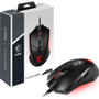 MSI Clutch GM08 Gaming Mouse - Optical - Cable - Black - USB 2.0 - 4200 dpi - Scroll Wheel - 6 Button(s) - Medium Hand/Palm Size - (Fleet Network)