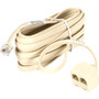 Black Box RJ-11 Extension Phone Cable - 15 ft RJ-11 Phone Cable for Phone/Modem - First End: 1 x RJ-11 Phone/Modem - Male - Second 2 x (Fleet Network)