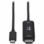 Tripp Lite series U444-003-HDR4BE USB-C to HDMI Adapter Cable, M/M, Black, 3 ft. - 3 ft (0.91 m) HDMI/USB-C A/V Cable for Audio/Video (Fleet Network)