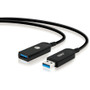 SIIG USB 3.0 AOC Male to Female Active Cable - 50M - 164 ft (50 m) Hybrid Fiber Optic Data Transfer Cable for Camera, Notebook, TV, - (Fleet Network)