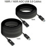 SIIG USB 3.0 Active Optical Cable A To B 164 Foot 50 Meter Hybrid Fiber For Camera Notebook TV Transfer Female Optic CB-US0V11-S1
