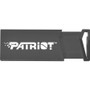 Patriot Memory Push+ USB 3.2 Gen. 1 Flash Drive - 64 GB - USB 3.2 (Gen 1) - Black - 2 Year Warranty (PSF64GPSHB32U)