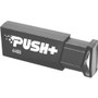 Patriot Memory Push+ USB 3.2 Gen. 1 Flash Drive - 64 GB - USB 3.2 (Gen 1) - Black - 2 Year Warranty (PSF64GPSHB32U)