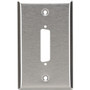 Black Box WP020 Single Socket Faceplate - 1 x Socket(s) - 1-gang - Stainless Steel (Fleet Network)