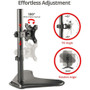 SIIG CE-MT3B11-S1 Height Adjustable Single Monitor Desk Stand for 13" to 32" Screens - 17. 6 lb Load - 75 x 75/100 x 100 VESA - Black