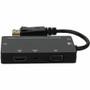 AddOn DisplayPort 1.2 Male to DVI, HDMI, VGA Female Black Adapter Which Comes with Audio For Resolution Up to 1920x1200 (WUXGA) - 8" - (DP2VGAA-AA)