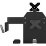 CTA Digital PAD-CHKS2 Dual VESA Plate POS Station with Printer Stand - Magnetic Scanner & Card Reader Holder - 75 x 75/100 x 100 VESA Counter Mount