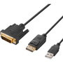 Belkin Modular DVI and DP Dual-Head Host Cable 6 ft. - 6 ft (1.83 m) DisplayPort/Modular/USB KVM Cable for KVM Console, KVM Switch, - (F1DN2MOD-HC-DP6)