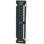 Intellinet Patch Panel, Cat5e, Wall-mount, UTP, 12-Port, Black - 12 Port(s) - 12 x RJ-45 - Wall Mountable (Fleet Network)