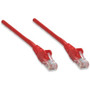 Intellinet Network Patch Cable, Cat6, 1.5m, Red, CCA, U/UTP, PVC, RJ45, Gold Plated Contacts, Snagless, Booted, Lifetime Warranty, - 6 (342155)