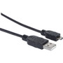 Manhattan Hi-Speed USB 2.0 A Male/Micro-B Male USB Device Cable, 6', Black - 6 ft (1.83 m) USB Data Transfer Cable for Notebook - End: (Fleet Network)