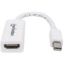 Manhattan Mini DisplayPort 1.1 To HDMI Adapter Cable Male Female White Lifetime Warranty Compact Video Polybag 322461
