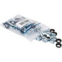 Intellinet Cage Nut Set (20 Pack), M6 Nuts, Bolts and Washers, Suitable for Network Cabinets/Server Racks, Plastic Storage Jar, - Cage (Fleet Network)