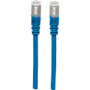 Manhattan Cat6a S/FTP Patch Cable, 10 ft., Blue - 10 ft (3.05 m) Category 6a Network Cable for Network Device, Modem, Router - First 1 (741491)