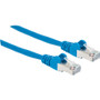 Manhattan Cat6a S/FTP Patch Cable, 10 ft., Blue - 10 ft (3.05 m) Category 6a Network Cable for Network Device, Modem, Router - First 1 (741491)