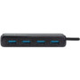 Manhattan 164924 4-Port USB 3.2 Gen 1 Hub - USB Type C Host Interface - External Black