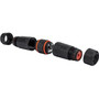 Intellinet Cat6a Outdoor Modular Inline Coupler - 1 x RJ-45 Network - Female - 1 x RJ-45 Network - Female - Gold Contact - Black (791120)