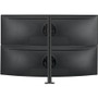 Atdec Desk Mount for Monitor, Curved Screen Display, Flat Panel Display, All-in-One Computer - Black - Landscape/Portrait - Height - 2 (AWMS-2-LTH75-H-B)