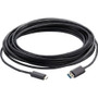 Vaddio USB 3.2 Gen 2x1 Type C to Type A Active Optical Cable Plenum from Vaddio - 49.2 ft (15 m) USB/USB-C Data Transfer Cable for - 1 (Fleet Network)