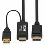 Tripp Lite series P567-02M HDMI to DisplayPort 1.2 Active Adapter Cable, Black, 2 m (6.6 ft.) - 6.6 ft (2 m) DisplayPort/HDMI/USB A/V (Fleet Network)