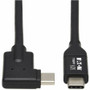 Tripp Lite series U420-02M-RA USB-C to USB-C Cable, M/M, Black, 2 m (6.6 ft.) - 6.6 ft (2 m) Thunderbolt 3 Data Transfer Cable for PC, (Fleet Network)