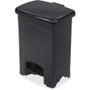 Safco Plastic Step-on 4-Gallon Receptacle - 15.14 L Capacity - 15" (381 mm) Height x 12" (304.80 mm) Width x 10" (254 mm) Depth - - - (Fleet Network)