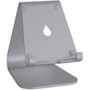Rain Design mStand tablet stand- Space Grey - Angled stand provides a comfortable view. Cable outlet for easy management. (Fleet Network)