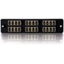 Q-Series 24 Strand LC Quad Adapter Panel Multimode Beige And Black Steel Insert MM PB 31118
