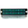 C2G Q-Series 24-Strand, LC Quad, PB Insert, MM, Aqua LC Adapter Panel - 24 x LC - 24 Port(s) - 24 x RJ-11 - 24 x (31117)