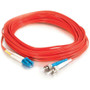 C2G Fiber Optic Duplex Patch Cable - (Plenum) - 32.8 ft Fiber Optic Network Cable - First End: 2 x LC - Male - Second End: 2 x ST - - (37779)