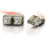 C2G Fiber Optic Duplex Patch Cable - 6.6 ft (2 m) Fiber Optic Network Cable - First End: 2 x LC - Male - Second End: 2 x SC Network - (14516)