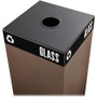 Safco Public Square Recycling Station Cans Lid - Round - Steel - Black - 1 Each (Fleet Network)