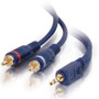 C2G Velocity Series 50ft 3.5mm Stereo Audio to RCA Stereo Y-Cable - Aux to RCA Stereo Cable - M/M - Mini-phone Male Stereo - RCA Male (40617)
