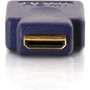 C2G HDMI Adapter - 1 x HDMI Digital Audio/Video Female - 1 x Mini HDMI Digital Audio/Video Male - Blue (40435)
