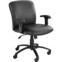 Safco 3491BV Uber Big and Tall Mid-back Management Chair - Black Vinyl Seat - 500 lb Capacity - 5-Star Base
