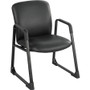 Safco Uber Big and Tall Guest Chair - Black Seat Color - Vinyl, Foam Seat Material - Steel Frame Material - Sled Base - 1 Each (Fleet Network)
