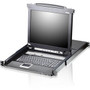 Aten Slideaway CL5716 19" LCD Console with 16-Port KVMP Switch - 16 Computer(s) - 19" Active Matrix TFT LCD - 16 x SPHD-15 1 x Type A (Fleet Network)