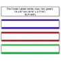 Seiko SmartLabel SLP-4AFL File Folder Label - 0.56" Width x 3.43" Length - 130/Roll - 0.79" Core - 4 Roll - Yellow, Pink, Blue, Green (SLP-4AFL)